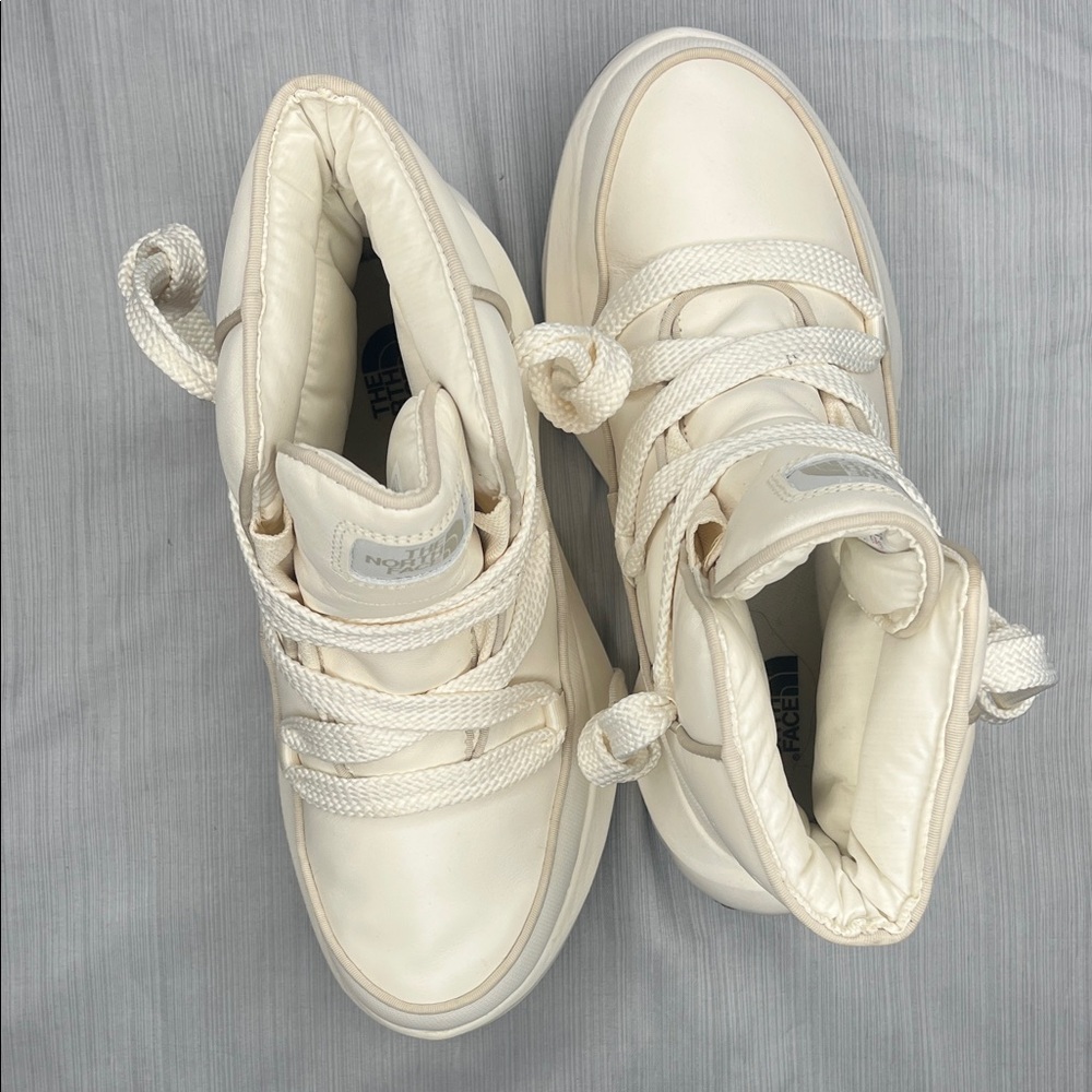 The North Face Cream High-Top Sneakers